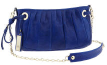 Leather Blue Clutch